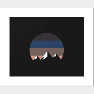 Snow capped Mountains Posters and Art